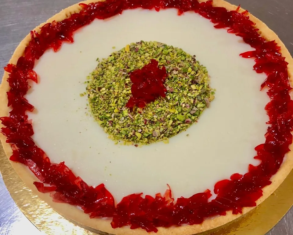 Tarte maamoul mhalabieh aux pistaches